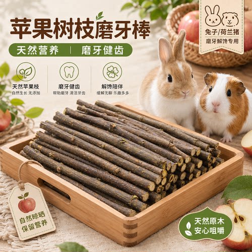 龙猫磨牙苹果枝荷兰猪仓鼠兔子