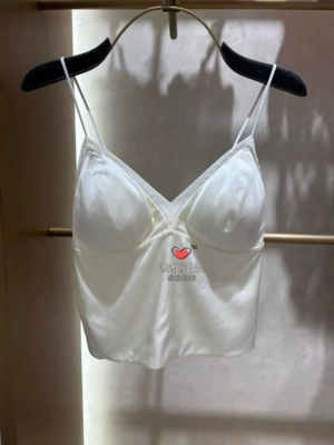 爱慕桑蚕丝带胸垫背心女