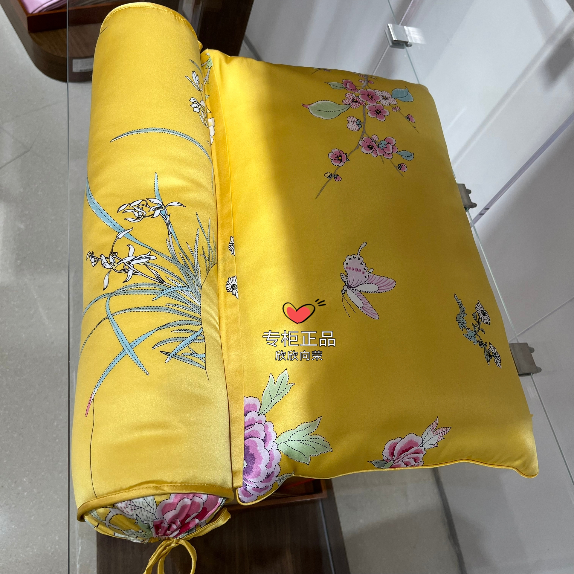 皇锦印花真丝睡眠荞麦枕头-满庭芳HJ11555/HJ11327专柜正品1280