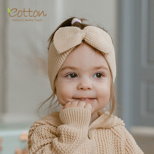 纯棉婴儿头箍宝宝发箍头饰新生儿针织发夹蝴蝶结超萌发饰发卡头绳