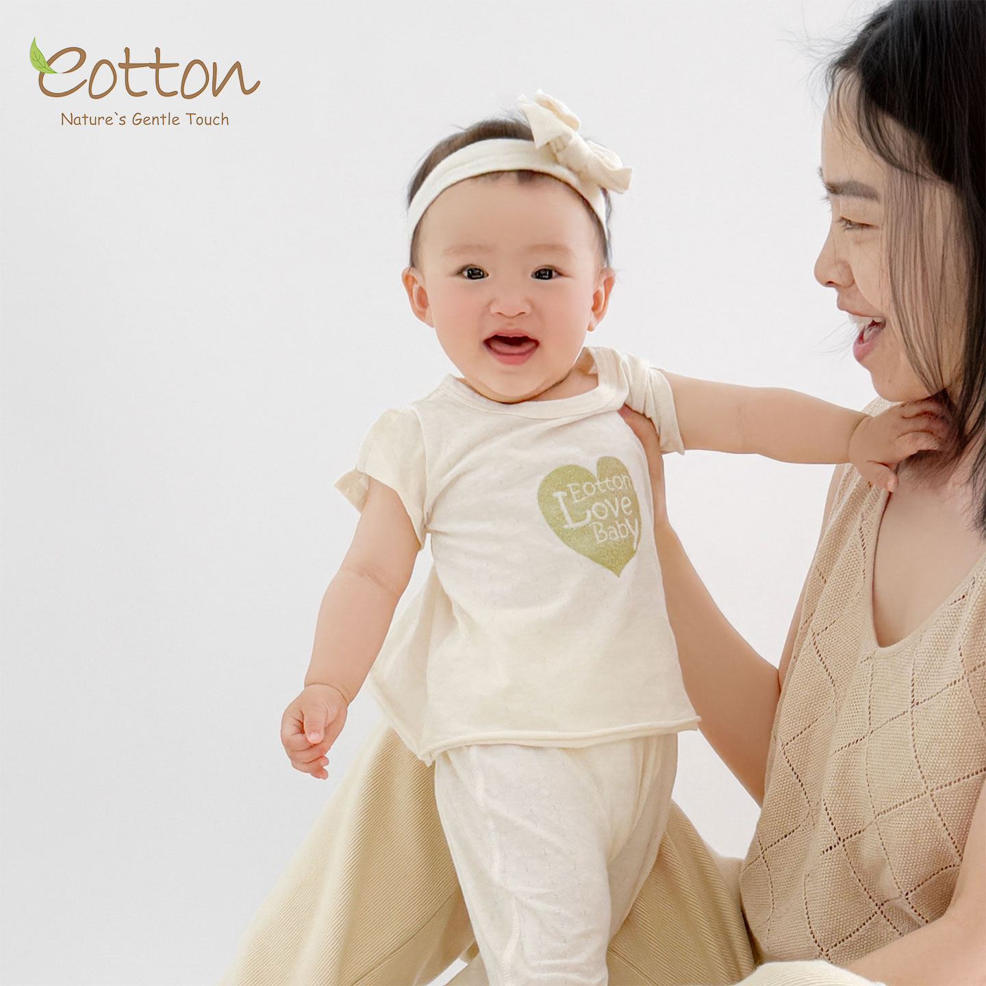 eotton宝宝夏季薄款套装透气吸汗