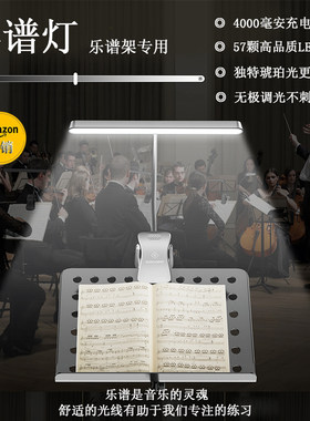 LED琴谱灯USB可充电乐谱支架照明
