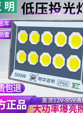 亚明LED投光灯低压12V24V36V户外防水交直流船用电瓶摆地摊夜市灯