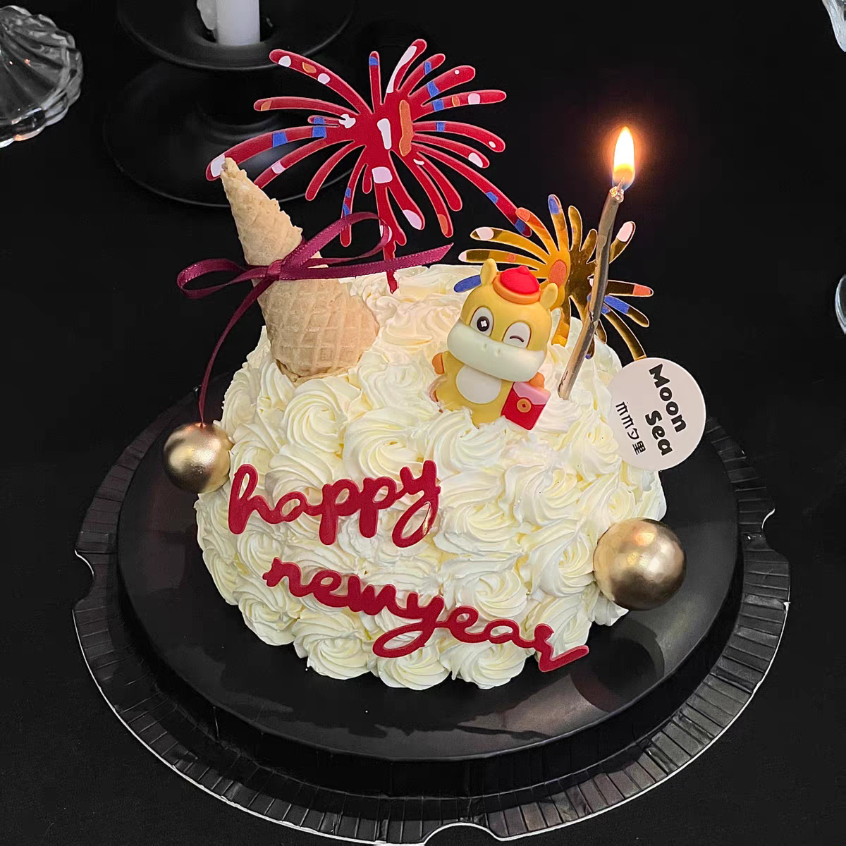 2026新年快乐礼花亚克力蛋糕装饰插件红包小马元旦除夕夜烘焙装扮,节庆用品/礼品,蛋糕/烘焙装饰用品,淘宝优惠券,粉丝福利购,淘宝优惠卷