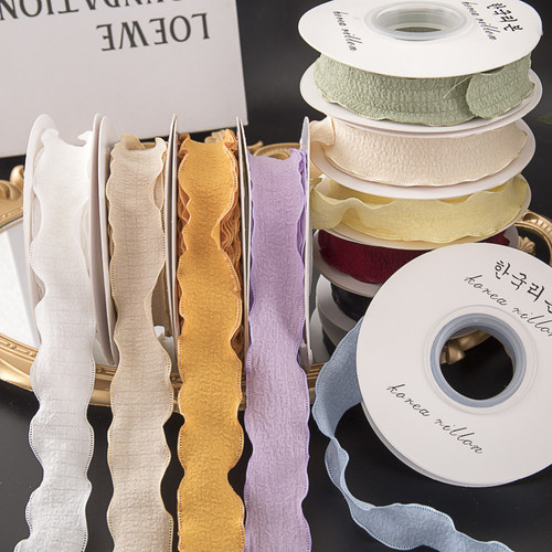 荷叶边褶皱丝带鱼尾纱丝带