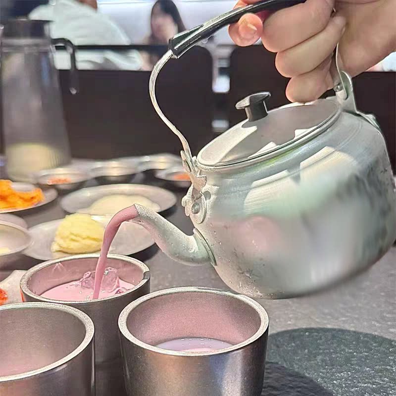 爆款网红复古铝制韩式咖啡奶茶壶下午茶吊壶咖啡店水吊子泰奶壶