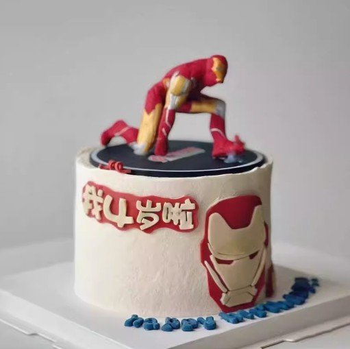 复仇者联盟蛋糕装饰摆件卡通儿童男孩生日派对装扮插件