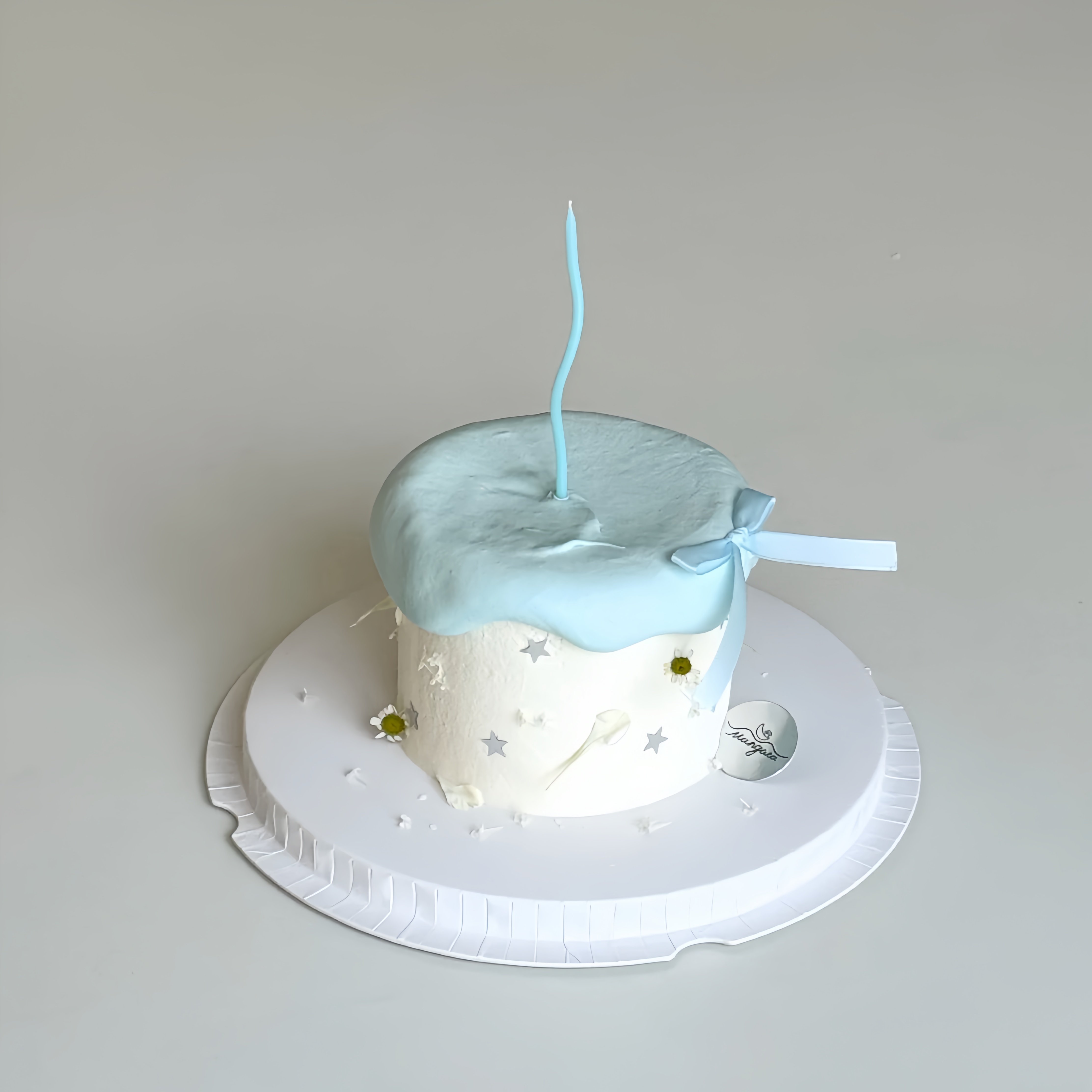 生日快乐蝴蝶结可爱蛋糕配件