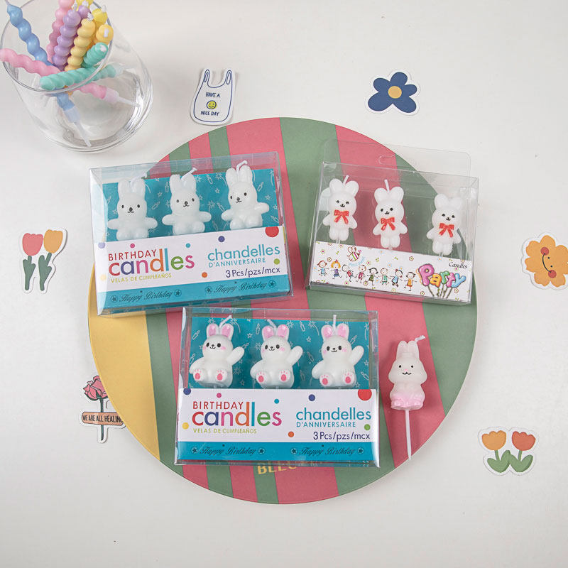 韩国ins风卡通可爱儿童小白兔复古笑脸兔子生日蜡烛派对装饰兔子,节庆用品/礼品,蜡烛,淘宝优惠券,粉丝福利购,淘宝优惠卷