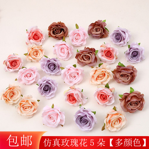 仿真玫瑰花蛋糕装饰摆件 玫瑰花康乃馨郁金香母亲节妈妈蛋糕插件