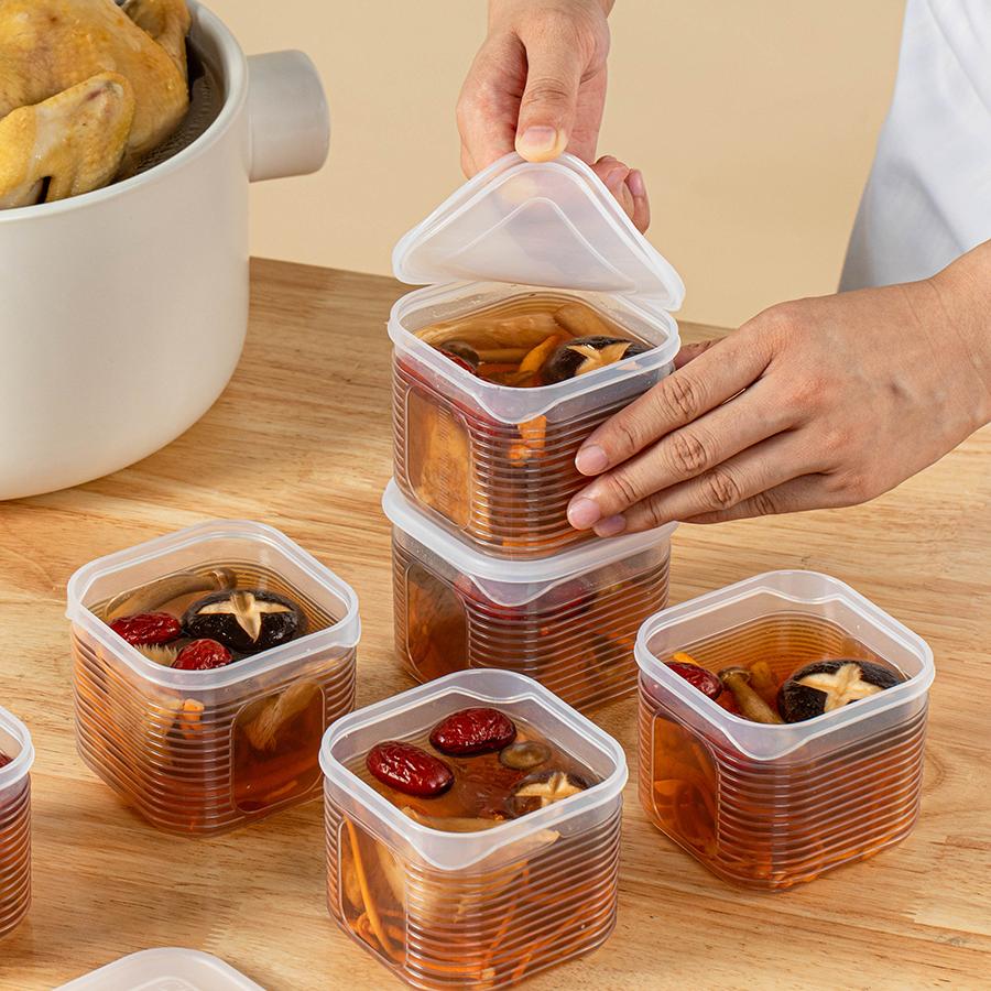 食物收纳盒子冰箱储物盒保鲜盒食品级冷冻分装格专用冻汤食物备菜