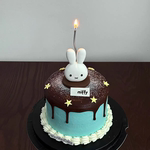 网红米菲兔子薄巧蝴蝶结星星五角星曲线蜡烛蜡烛插件蛋糕装饰摆件