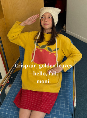 MONI 模糊苹果T恤/红色波点短裙