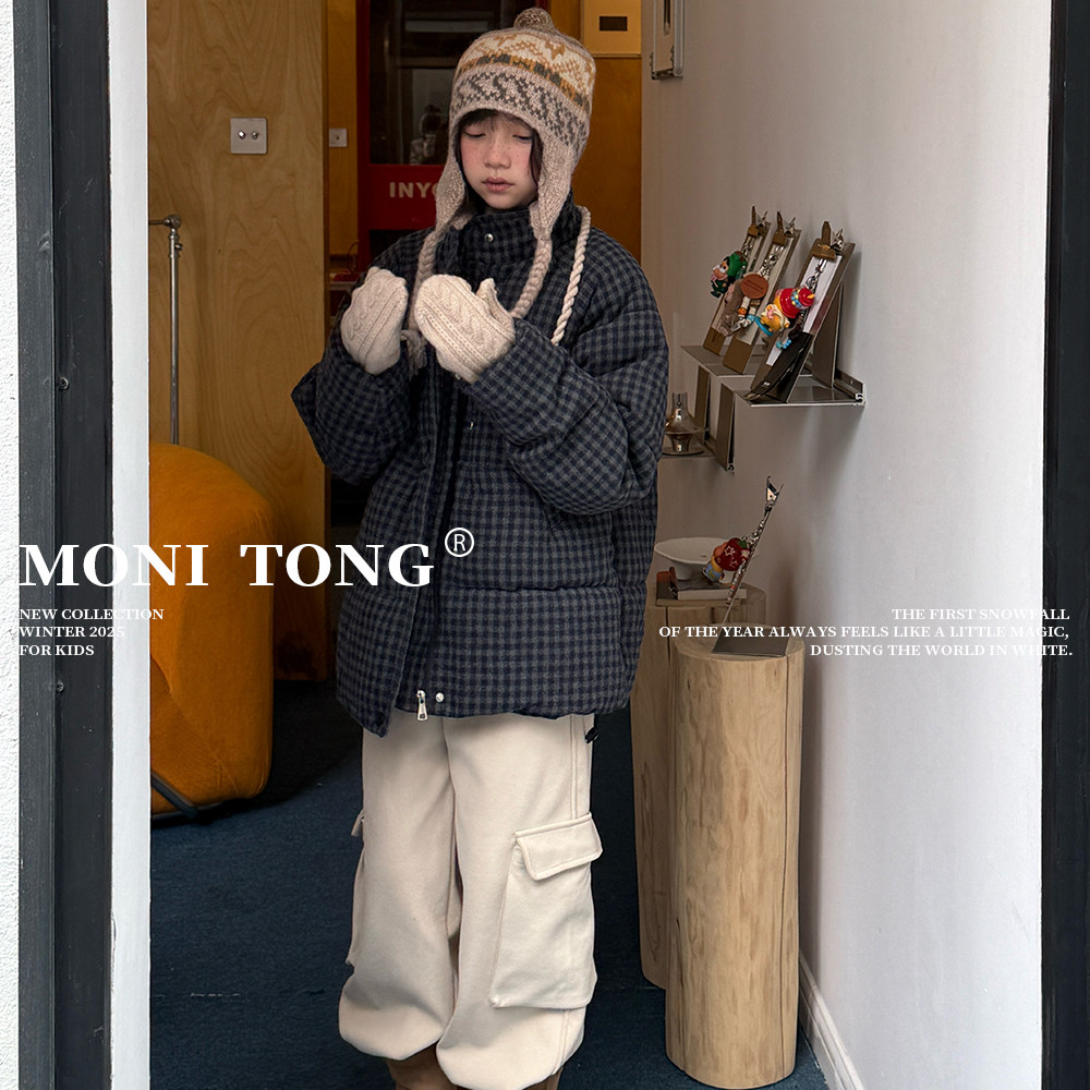 MONI 格子立领棉服外套(厚款),童装/婴儿装/亲子装,普通外套,淘宝优惠券,粉丝福利购,淘宝优惠卷