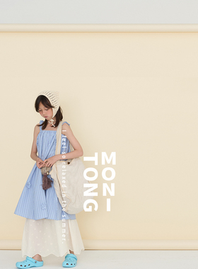 MONI 立体手工订花吊带裙/刺绣花朵阔腿裤