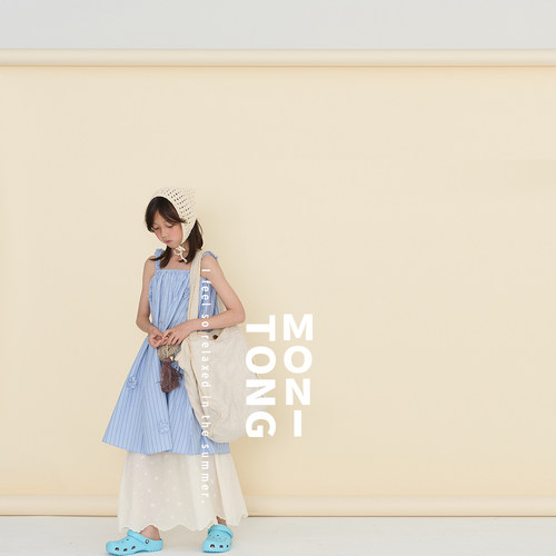 MONI 立体手工订花吊带裙/刺绣花朵阔腿裤