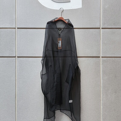 ZX24060-1黑色长款休闲外套