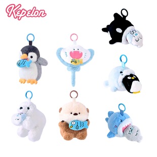 Kepelon海洋天敌企鹅公仔北极熊海獭虎鲸魔鬼鱼挂件玩偶儿童礼物
