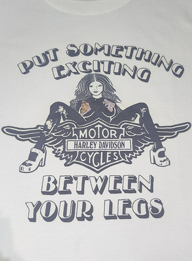 PUT SOMETIING EXCITING  BETWEEN YOUR LEGS哈雷男女款短袖T恤男
