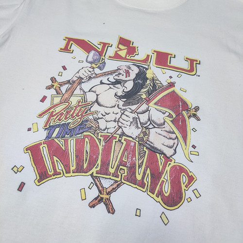 indian美式复古短袖T恤印第安人