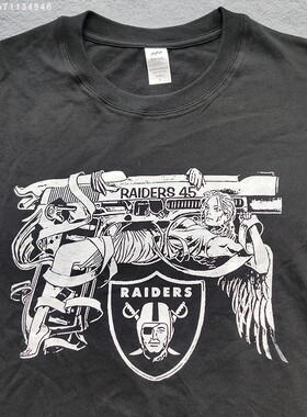 美式复古说唱街头西海岸帮派风格短袖chicano男士黑帮T恤黑色短袖