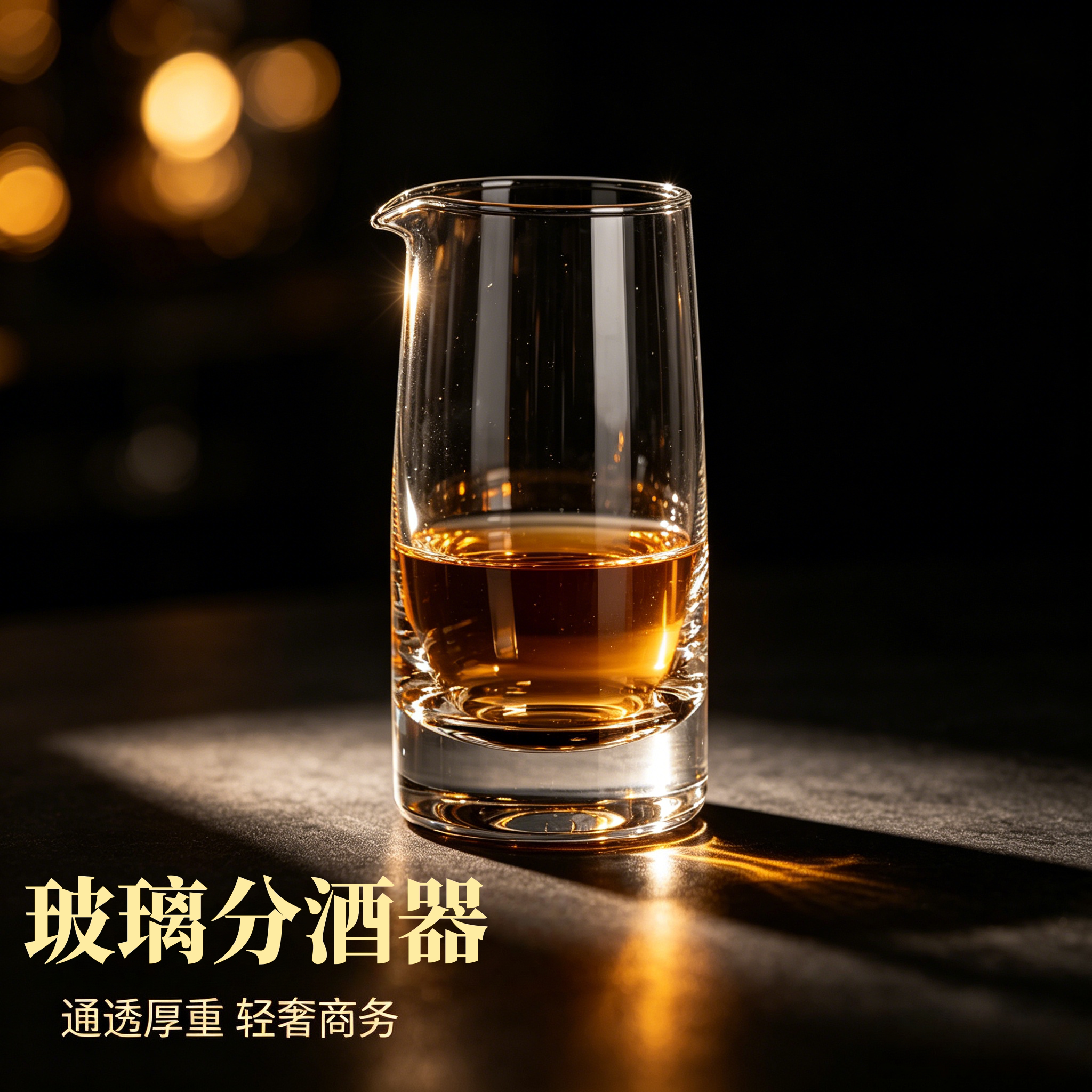 无铅加厚玻璃一口杯分酒器