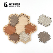 Tentakeln触手烧脑拼图方块木质puzzle逻辑思维益智创意礼品设计