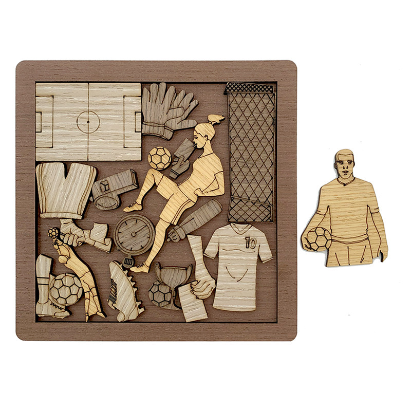 超难木质拼图足球爱好者烧脑puzzle益智创意玩具男生男孩生日礼物