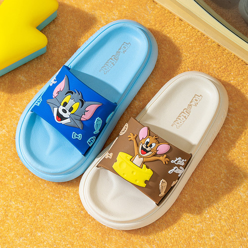猫和老鼠夏季居家情侣凉拖鞋亲子室内家居防滑软底浴室洗澡拖鞋女