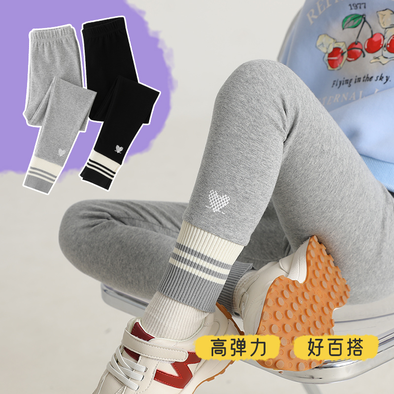 女童裤子秋冬加绒打底裤