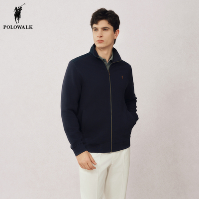 男式通勤拉链卫衣立领短外套男款