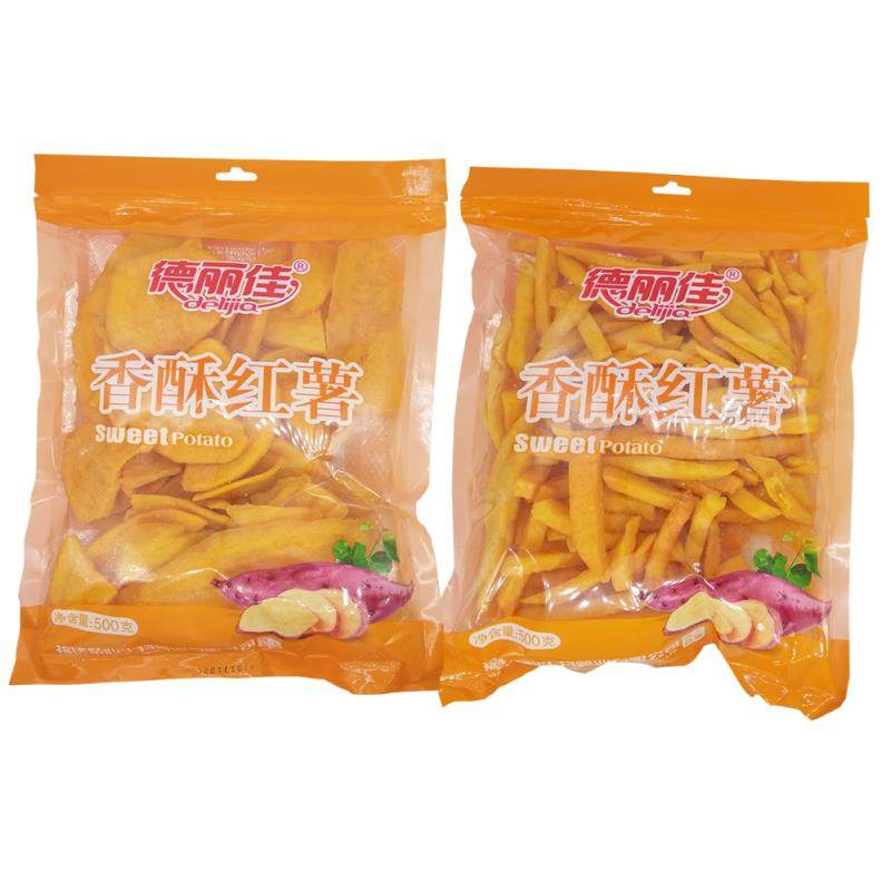 连城地瓜干德丽佳香酥红薯番薯干红脆片脆条休闲零食1袋500克包邮