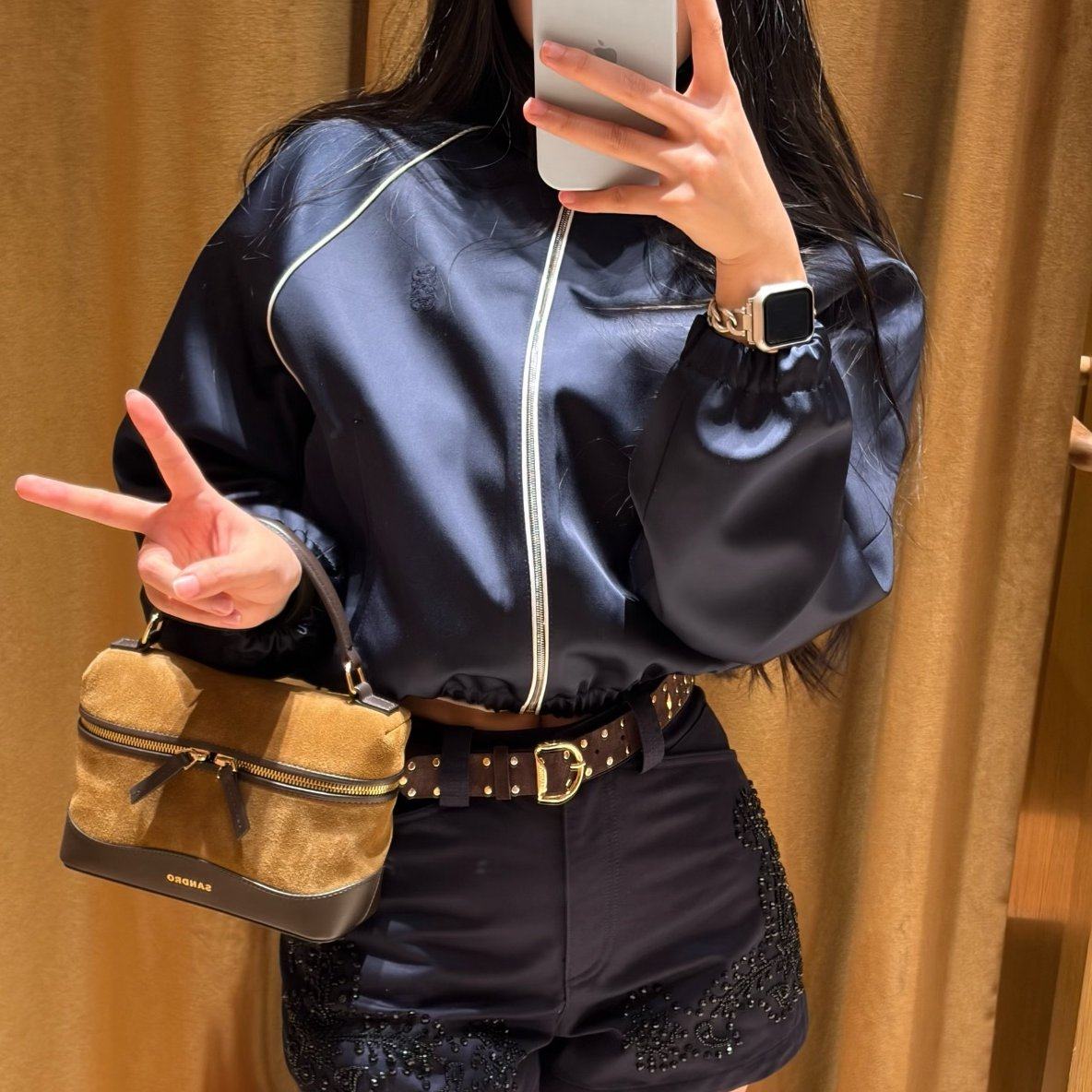 法单S家 26春法式简约立领撞色明线插口袋夹克短外套女SFPBL01291,女装/女士精品,短外套,淘宝优惠券,粉丝福利购,淘宝优惠卷