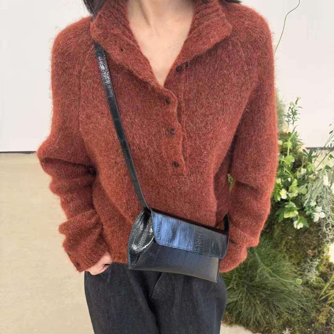 COR25秋冬新款针织Polo衫羊驼毛半襟开衫纽扣长袖圣诞毛衣针织衫,女装/女士精品,POLO衫,淘宝优惠券,粉丝福利购,淘宝优惠卷