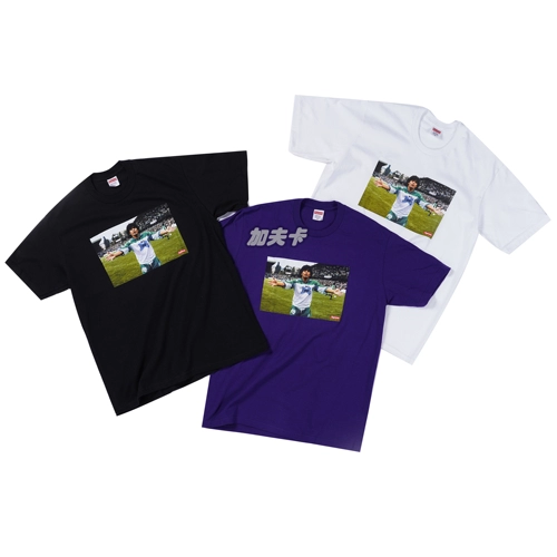 Spot Supreme 24ss Maradona Tee Maradona Ball King Football Legend T -For