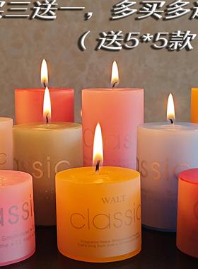 买3只送1只家用烛照明防灾救灾圆柱香薰蜡烛停电应急浪漫无烟精油