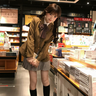 上衣校供感套装 北璃酱日系jk正版 女开襟西装 长袖 学院风修身 型日式