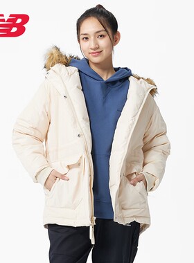 NEW BALANCE女款休闲连帽鸭绒保暖羽绒服AWJ23330-TCM
