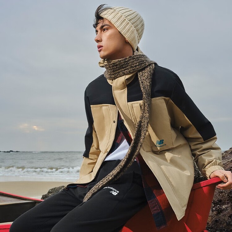 NEW BALANCE NB男款休闲百搭梭织冲锋衣外套 AMJ31304-BNN