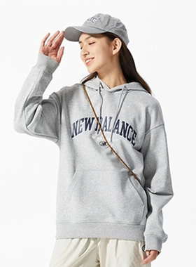 New Balance 早春男女款运动连帽卫衣套头衫5CC17141-GR