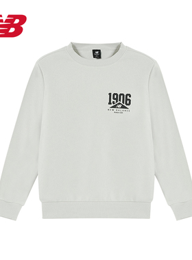 New Balance 卫衣男士加绒宽松圆领休闲长袖上衣AMT23350-GYM