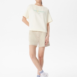 New Balance 女款夏季运动休闲印花短袖T恤5EC2U192-WT