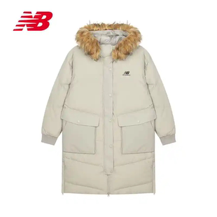 New Balance NB女款运动休闲中长连帽保暖羽绒服AWJ14354-ARF
