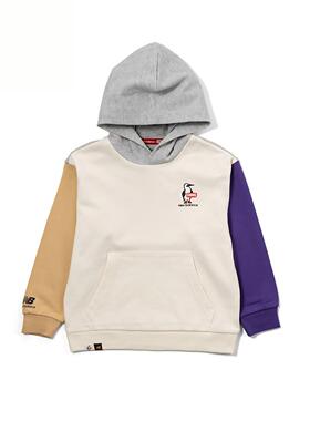 New Balance 童装连帽撞色百搭休闲卫衣 7CC3V023-IV