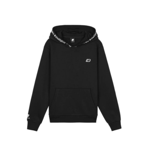 New Balance 男女同款加绒刺绣连帽卫衣套头衫AMT03340-BK