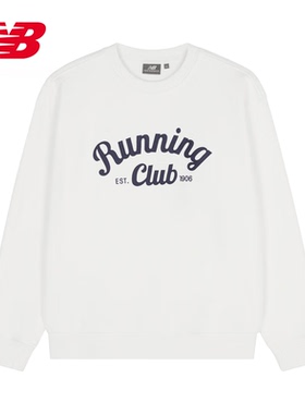 NEW BALANCE 男款女款圆领休闲运动长袖情侣套头衫 5CD38091-IV
