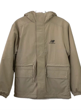 New Balance男女情侣两面穿保暖连帽夹克外套AMJ31303-BNN