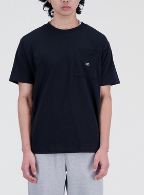 New Balance NB黑色男子舒适透气休闲百搭圆领短袖T恤MT31542-BK
