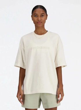 New balance 女士宽松运动休闲短袖T恤WT41555-LIN