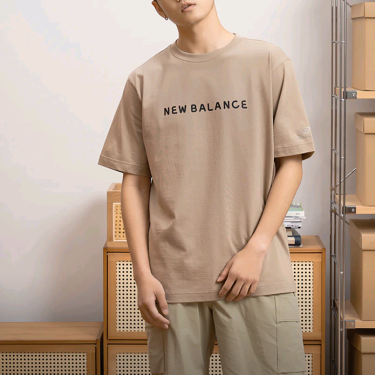 New Balance男女联名插画圆领休闲短袖T恤5ED26201-LBE